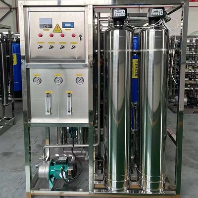 0.5 toneladas de instalação de osmose reversa de dois tanques de um estágio para água potável