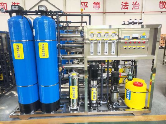 Equipamento de purificação de água por osmose reversa de dupla fase de 1 t/h de ponta